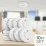 10er Set: Smartwares Rauchmelder – Optischer Sensor – TÜV geprüft (Auswechselbare Batterie 1 Jahr – Testtaste – 85 dB) für 39,90 € inkl. Prime-Versand (statt 59,10€)