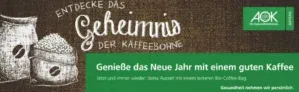 Gratis: AOK Bayern – kostenloses Bio Coffe Bag (Wohnsitz Bayern vorausgesetzt)