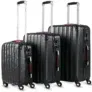 Monzana Baseline 4-Rollen-Trolley 3-tlg. 50/60/70 cm black ABS für 69,95 € inklusive Versand