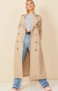 Hakke Trenchcoat in Beige für 14,45 € inkl. Versand [Trendyol APP]