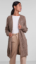 PIECES Strickjacke – Braun – Regular Fit