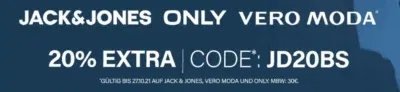 Jeans Direct: 20 % Rabatt auf Jack & Jones, Vero Moda & Only 30,00 € MBW