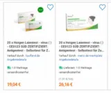 20 x Hotgen Coronavirus (2019-nCoV)-Antigentest  – Selbsttest für Zuhause für 19,04 (0,95 € pro Test)