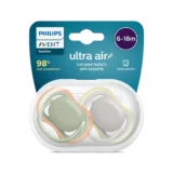 2er-Pack Philips Avent Ultra Air Schnuller – BPA-freier Schnuller für Babys von 6 bis 18 Monaten für 3,78€ inkl. Prime-Versand