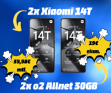 2x Xiaomi 14T + 2x o2 Allnet 30GB für 39,98€ mtl.