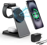 3 IN 1 Ladestation für Apple Watch und iPhone (inkl. 20W QuickCharge Netzteil Kabel USB C)