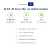 40 GB LTE O2 Allnet FLAT  inkl. VoLTE & WLAN Call für 18,99 € mtl. monatlich kündbar