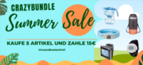 Dealclub: 5  Produkte für 15 € inkl. Versand z.b: LAICA Wasserfilter Serie 3000 Steam Line, Sonnencremes …