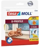 tesa moll D-Profil Gummi Fenster- und Türdichtung weiss 6m für 2,62€ (Prime) statt 6,40€