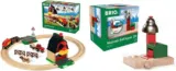 BRIO World 33719 Bahn Bauernhof Set – Holzeisenbahn & World 33754 Magnetisches Glockensignal