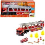 Matchbox Construction Hauler mit 1 Feuerwehrfahrzeug und 8 Zubehörteilen – für 13,68 € [Prime] statt 18,63 €