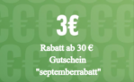 3 Euro Rabatt bei EDEKA (Regionen Nordbayern-Sachsen-Thüringen, Berlin & Brandenburg, Minden) im September ab 30 Euro MBW