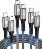 USB C auf USB C Kabel 3er-Pack (0,5M + 1M + 2M), 60W 20V/3A, iPad, iPhone, Macbook, Galaxy, Xiaomi uvm. ⚡