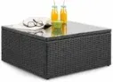 blumfeldt Theia Loungetisch Beistelltisch/Gartentisch (aus Polyrattan, Glasplatte, platzsparend) dunkelgrau für 79,99 € inkl. Versand statt 96,99 €