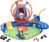 Hot Wheels GYL14 – Monster Trucks T-Rex Vulkanarena Spielset mit Lichtern und Geräuschen