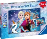 Ravensburger Kinderpuzzle – 09074 Frozen – Nordlichter – Puzzle (2x 24 Teile)