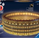 Ravensburger 3D Puzzle 11148 – Kolosseum in Rom bei Nacht – Wahrzeichen von Italien im Miniatur-Format (Leuchtet im Dunkeln)