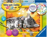 Ravensburger Malen nach Zahlen 28696 – Kätzchen im Herbst