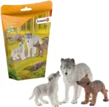 Schleich Spielfigur Wild Life – Wolfsmutter mit Welpen (42472)