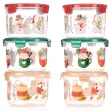 LocknLock 6 Frischhaltedosen Rund mit Weihnachtsmotiven (je 1,3L Volumen) ab 15,94 € inkl. Versand (statt 28,99 €) NEUKUNDEN