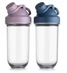 LocknLock 2 Trinkflaschen Ergonomische Form inkl. Tragegriff (je 830ml Volumen)