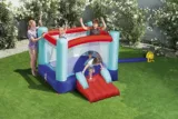 Bestway kleine Hüpfburg Spring N‘ Slide (mit Dauergebläse, Netzwand und Heringe, Maße 245 x 200 x 145 cm) für 130,60 € inkl. Versand (statt 179,50 €)