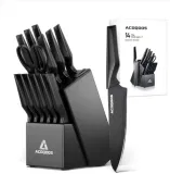 ACOQOOS Messerblock mit  Messerset mit integriertem Schärfer (14-teilig) für 19,97 € inkl. Prime-Versand (statt 39,95 €)