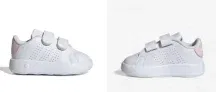 ADIDAS Turnschuhe Baby Grösse 23 bis 27 – Advantage weiss/rosa für 14,94 € inkl. Versand (bei Abholung 9,99 €) statt 25,94 €