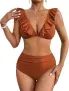 AI’MAGE Damen Bikini Set mit Rüschen und Hoher Taille (8 Farben, Gr. S bis XXL) für 16,64 € inkl. Prime-Versand (statt 27,74 €)