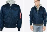 Alpha INDUSTRIES Jacke ‚MA-1 D-Tec‘ in Dunkelblau