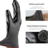 6 Paar Andanda Arbeitshandschuhe (L) mit Nitril Beschichtung
