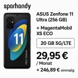Sparhandy: ASUS Zenfone 11 Ultra (256 GB) + MagentaMobil XS ECO – 20 GB 5G/ LTE für 29,95 € / Monat + 246,89 € einmalig