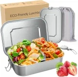 AZHE Edelstahl Lunchbox mit Fächern (1200ml)