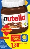 Nutella zum Tiefstpreis bei LIDL für 1,88 €