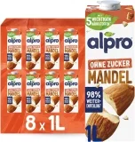 Alpro Mandeldrink Ohne Zucker 8er Pack (8x1l)