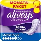 Always Discreet Inkontinenz-Einlagen Long Plus Monatspaket 2×64 Einlagen (2×8 Packungen x 8 Stück) ab 22,98 € inkl. Prime-Versand