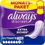 Always Discreet Inkontinenz-Einlagen Ultimate Tag Monatspaket 2x 48 Einlagen (2x 4  x 12 Stück) ab 18,59 € inkl. Prime-Versand
