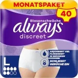 2x Always Discreet Inkontinenz-Höschen Normal Für Frauen L 40 Höschen