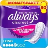 Always Discreet Inkontinenzeinlagen Long Monatspaket 2x 80 Binden (2x 8 x 10 Stück) ab 17,44 € inkl. Prime-Versand