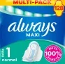 Always Maxi Normal Binden Mit Flügeln (Größe 1- 128 Stück Bis Zu 100% Schutz) ab 7,25 € inkl. Prime-Versand (statt 12,12 €)