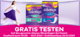 Gratis Testen: Always Daily Slipeinlagen bis 29.02.2024