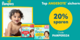20% Rabatt auf Pampers Premium mit Code „PAMPERS24“ + 10% Spar Abo-Vorteil bei Amazon