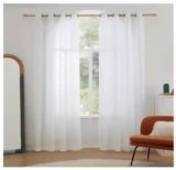 Bedsure Vorhang weiß Gardinen transparent – 140x245cm 2er Set Ösenvorhang für 8,57 € inkl. Prime-Versand (statt 12,99 €)
