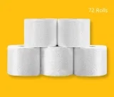 AmazonCommercial Toilettenpapier 3-lagig Premium 72 Rollen (9×8 Rollen)