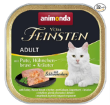 Animonda Vom Feinsten Adult Katzenfutter, Schlemmerkern mit Pute, Hühnchenbrust + Kräutern, 32 x 100 g ab 15,94 € inkl. Prime-Versand