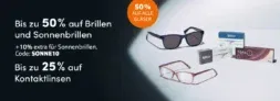 Apollo Black Week: bis zu 50 % Rabatt auf Brillen und Sonnenbrillen + 10 % Extra-Rabatt für Sonnenbrillen