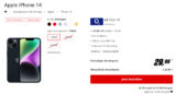 MediaMarkt Tarifwelt: Apple iPhone 14 + o2 Basic 30 mit 35 GB LTE für 29,99 € / Monat + 74,93 € einmalig