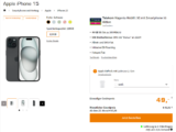 Saturn Tarifwelt: Apple iPhone 15 + Apple AirPods  2. Gen + freenet Telekom Magenta Mobil L 5G 40GB für 49,96 € / Monat + 93,94 € einmalig