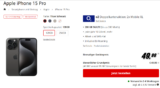 MediaMarkt Tarifwelt: Apple iPhone 15 Pro + 2x o2 Mobile XL 280 GB+ 5G für 49,98 € / Monat + 94,92 € einmalig