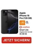 Logitel: Apple Iphone 16 Pro (128 Gb) + 50 Euro Amazon Gutschein + Vodafone Smart Lite Gigakombi-Vorteil 45 Gb 5G Für 29,99 € / Monat + 303,99 € Einmalig